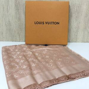 箱付き★【LOUIS VUITTON 】ルイヴィトン ストール ショール モノグラム 大判 ピンク m74441 ナチュレル(ピンク) シルク ウール04