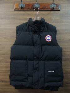 ★ 美品 Sサイズ カナダグース CANADA GOOSE 4150M FREESTYLE VEST 胸ロゴ ワッペン フリースタイル ダウンベスト 黒 ブラック SMALL