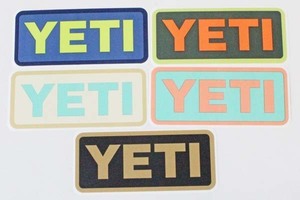 イエティ ロゴ ステッカー 5色セット YETI LOGO STICKER E シール デカール クーラー タンブラー アウトドア デコ カスタム ネコポス 新品