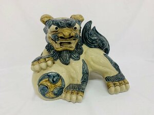 壺屋焼 獅子 玉乗り獅子 シーサー 琉球 沖縄 魔除け 縁起物 骨董