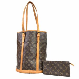 【1円～】ルイヴィトン LOUIS VUITTON バッグ ハンドバッグ トートバッグ バケットGM M42236 VI1900 モノグラム レザー ブラウン 中古