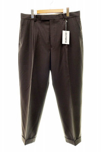 ワコマリア WACKO MARIA 22SS-WMP-TR26 XXL BROWN GLITTER STRIPED PLEATED TROUSERS TYPE-2 DORMEUIL ドーメル ストライプ スラックス 231