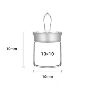 10 x 10mm ガラス製 蓋付き 洗浄瓶 アルコール ベンジン カップ 器 GAVAN