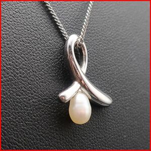 正規品 田崎 TASAKI ネックレス Necklace 特大本真珠 Oversized genuine pearl シルバー silver 喜平チェーン Curb chain 美品 Mint