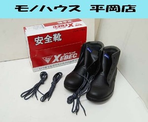 ② 保管品 XEBEC 安全 編上靴 26.5EEE 85022 ブラック 安全靴 ウレタン2層底 樹脂先芯 26.5cm ジーベック 札幌市 