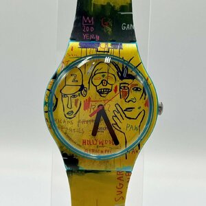 【動作品】SWATCH SR1130SR 時計＜腕時計＞スウォッチ バスキア HOLLYWOOD AFRICANS BY JEAN-MICHEL BASQUIAT クォーツ ブランド