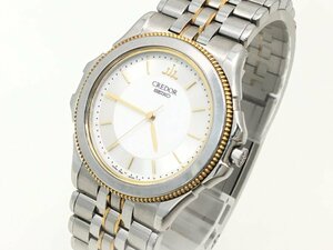 SEIKO クレドール パシフィーク 9581-6040 クォーツ 腕時計 18KT × SS メンズ 稼働品 電池交換済み 中古【UW060196】