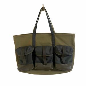 【アンダーカバー UNDERCOVERISM HEAVEN TALKING HEADS ミリタリー トートバッグ カーキ artscabut期 5685 トーキングヘッズ 帆布 BAG】