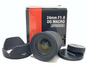 ★特上品★ SIGMA シグマ 24mm F1.8 EX DG MACRO ASPHERICAL ニコン NIKON 【元箱付き】 @2667