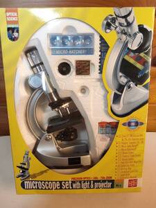 【中古動作確認品】microscope set with light&projector　顕微鏡