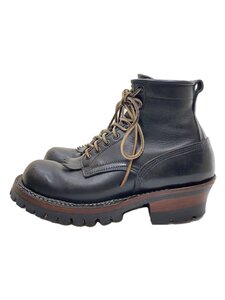 WHITE’S BOOTS◆レースアップブーツ/US8/8E/BLK/レザー//