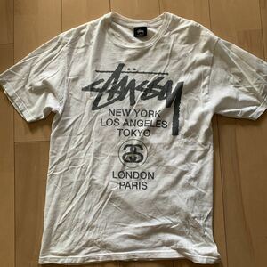 【STUSSY】ステューシー ワールドツアー 半袖 Tシャツ Mサイズ メキシコ製 World Tour Tee sk8