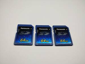 3枚セット　64MB　メガバイト　Panasonic　SDカード　メモリーカード