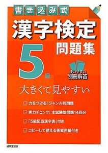 書き込み式漢字検定5級問題集 大きくて見やすい/成美堂出版編集部【編】