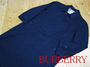 ★バーバリー Burberry★メンズ 裏ノバチェック ステンカラーコート ネイビー イングランド製 サイズ52★R60616003B