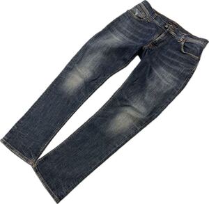 Nudie Jeans ☆ デニムパンツ ストレッチ スリム ジーンズ W34 ヘビロテ アメカジ ストリート バイカー 古着 ヌーディージーンズ■Ja7788