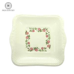 1円スタート 美品 WEDGWOOD ウエッジウッド ROSALIND ロザリンド B&Bプレート 皿 花柄 フラワー 食器 洋食器 陶器 ホワイト ピンク