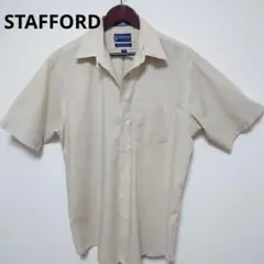 STAFFORD 　半袖　シャツ　無地　L〜XL相当　ベージュ　スタッフフォード