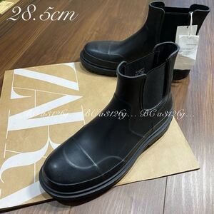 新品 ZARA SBRブーツ 28.5cm 44 ALL BLACK メンズ ザラ オリジンズ スチレンブタジエンゴム ラバー ブーツ サイドゴア 厚底 タグ付き