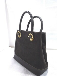 g_t S931 レディース　中古カバン　NINA RICCI ニナリッチ　トートバッグ　ブラウン　★縦…約20.5cm、横…約22cm、マチ…約10cm