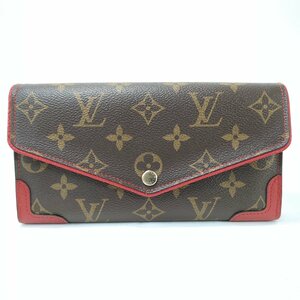 【美品】 LOUIS VUITTON ルイ・ヴィトン ポルトフォイユ サラ レティーロ モノグラム 長財布 二つ折り レッド 赤 新型 M61184