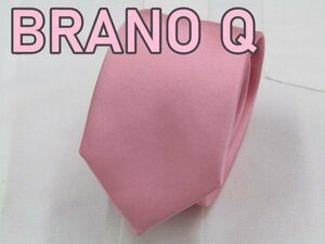 【ナロー 細身ネクタイ】【ブラーノキュー】 UA 673 ブラーノキュー BRANO Q ネクタイ ピンク系 無地 ジャガード