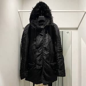 MM6 Maison Margiela エムエムシックス 22AW NYLON BOMBER JACKET ファー ダウンコート ジャケット size44 S62AN0072【中目黒R12】