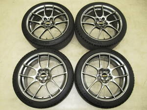 軽量！鍛造！BBS RF RF504 7.5J-17 off+48 pcd100/5H 215/40ZR17 タイヤ付き4本 VW/ポロやタイヤサイズ変えて86,BRZ,インプレッサ,レガシィ