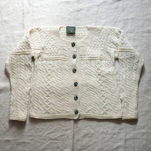 Carraig Donn Irish made fisherman cardigan Mサイズ フィッシャーマン アランニット カーディガン