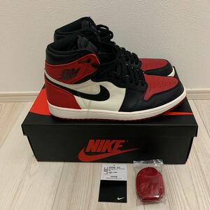 即決　正規品　NIKE AIR JORDAN 1 RETRO HIGH OG BRED TOE 28cm US10 ナイキ　ジョーダン1