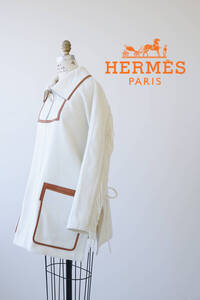 HERMES エルメス カシミヤ レザー フリンジ コート size 38 1224319