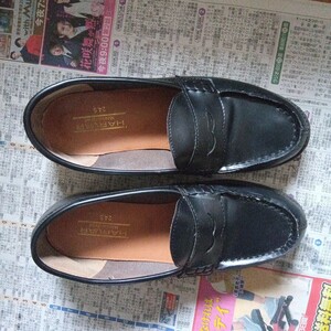 女学生用 ローファー 黒 24.5cm 革靴 black loafer