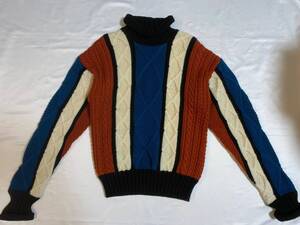 Jean Paul GAULTIER ジャンポールゴルチエ ゴルチェ　ニット　セーター　ハイネック　アーカイブ　トリコロール archive knit sweater