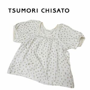 a905 TSUMORI CHISATO ツモリチサト トップス 半袖 半袖シャツ 綿シャツ バルーン袖 レディース ホワイト系 総柄