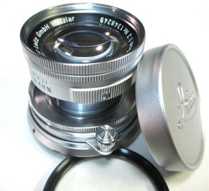 Leitz/Leica ライカ SUMMICRON/ズミクロン 50ミリ F2 沈胴 初期 M Nr.1348249/1956年・絞りクリック堅い　外観美品　です。　