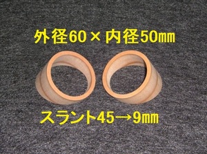 【SB101】ツイーター用スラントバッフル 外径60×内径50mmスラント45→9mm