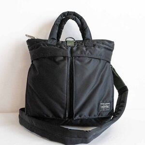 【極美品】PORTER 【PXタンカー S 2way ヘルメット バッグ】ポーター ショルダーバッグ ナイロン ブラック TANKER BAG 25010719