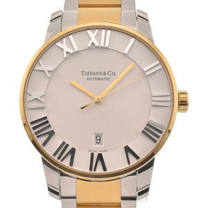 ティファニー TIFFANY&Co. 21810.68.15A21A00A アトラスドーム デイト SS/K18YG 自動巻き メンズ 美品 P#132285