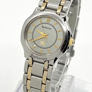 腕時計 レディース Burberry ソーラー solar ホースロゴ コンビ 金銀 GOLD silver B230-H18393 バーバリー ビンテージ Watch Y1678