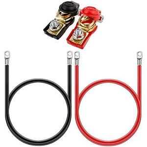 GTIWUNG 50cm 5AWG 16mm バッテリー増設ケーブルインバーター（最大100A）並列 ケーブル 電気機器用ビニル絶縁電線 KIV線ケーブル(赤 黒セ