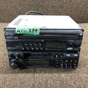 AV1-294 激安 カーステレオ KENWOOD KDC-707 KRC-717 01200714 CDプレーヤー カセットデッキ 2点セット 通電未確認 ジャンク