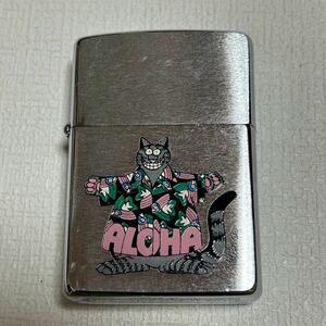 ZIPPO ジッポー Zippo ライター オイルライター 当時物 1993年 ALOHA アロハネコ 猫 Made In U.S.A ジャンク