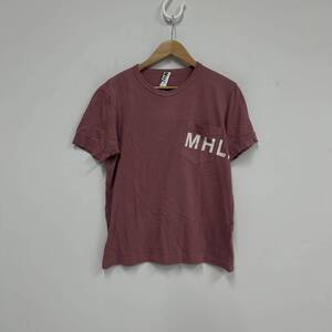 エムエイチエル MHL. 胸プリント Tシャツ メンズ サイズL マーガレットハウエル 半袖 a345