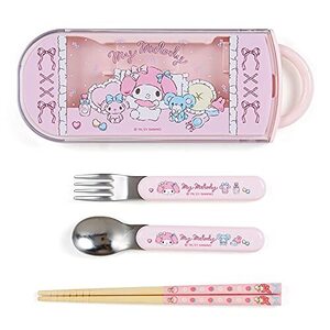 サンリオ(SANRIO) スプーン フォーク 箸 3点セット 子供用 食洗器・食器乾燥機対応 名前シール付き 日本製 ス