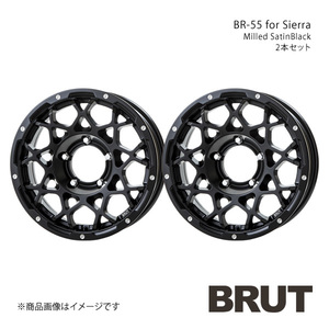 BRUT BR-55 ジムニーシエラ JB74W アルミホイール2本セット【16×5.5J 5-139.7 +-5 ミルドサティンブラック】TRISTAR トライスター