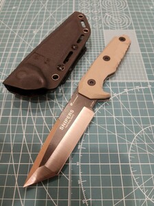 HX OUTDOORS MERCENASIES TACTICAL KNIFE /HXタクティカルナイフ、 フルタング 7C17MOV鋼製 カイデックス サバイバルナイフ/DEカラー