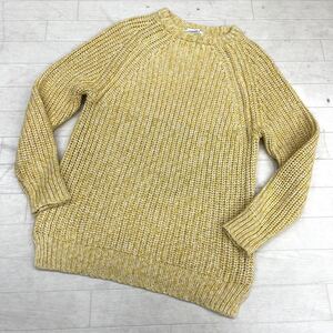 1558◎ UNITED ARROWS GREEN LABEL RELAXING グリーン レーベル リラクシング ニット セーター イエロー レディースS