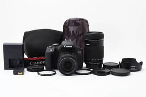 ☆美品【Canon】EOS Kiss x9i + 18-55mm + 55-250mm ダブルレンズセット キャノン キヤノン 管 : 469846994700