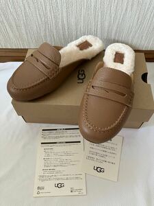 ★UGGアグSHAINEシェイン茶系スリッパローファー6★23チェスナット