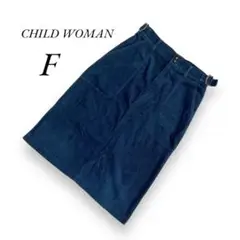 【CHILD WOMAN】 (F) 膝下丈 スカート コーデュロイ 綿100 秋